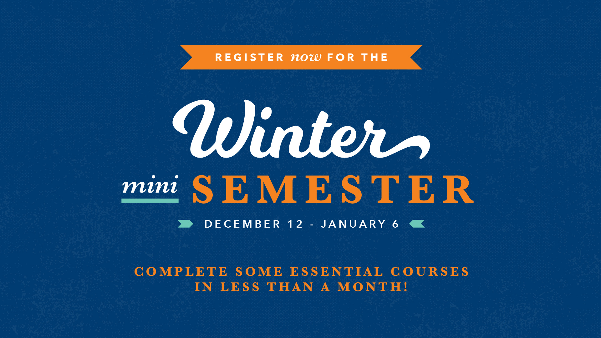 Scorpions, have you seen these available courses for the Winter Mini