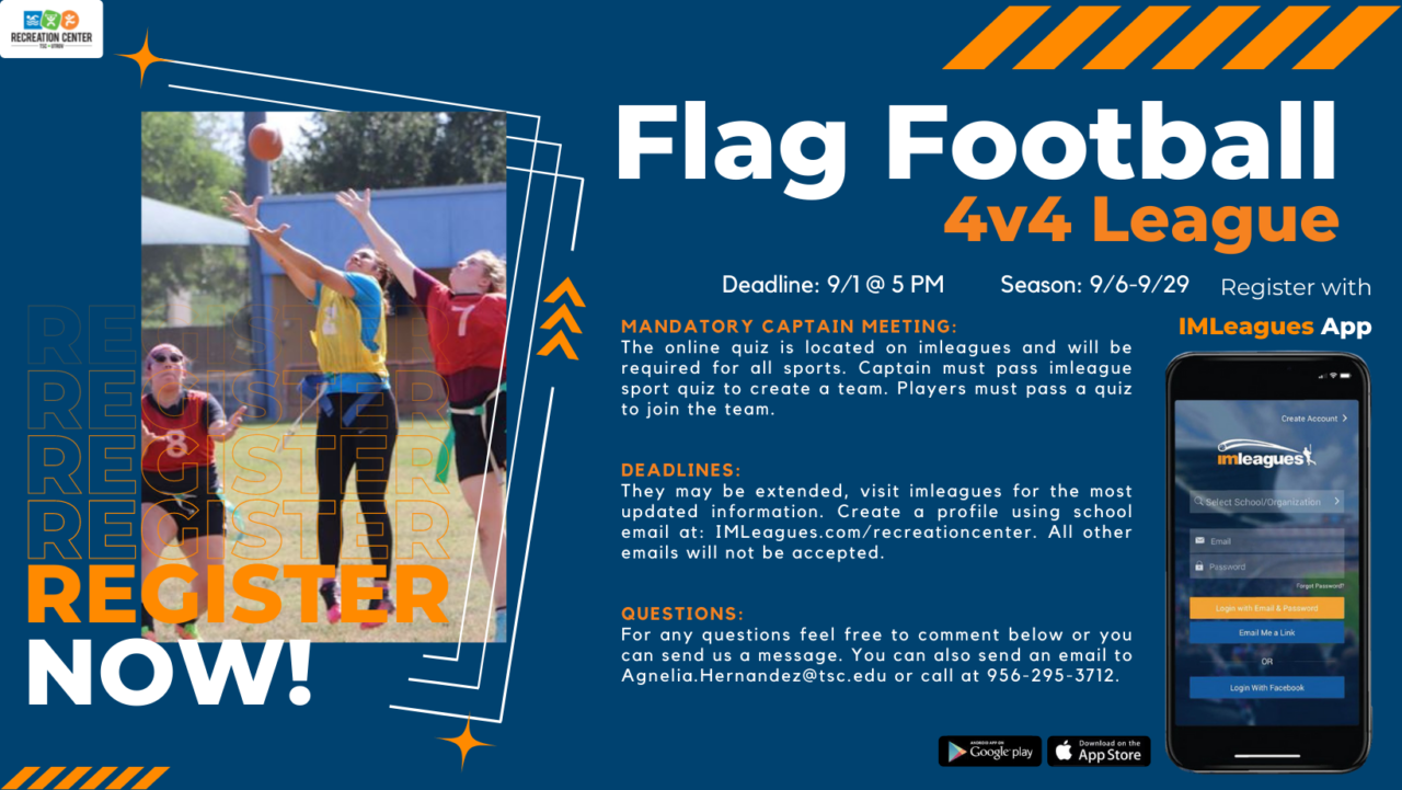 Intramural Flag Football PreSeason Games TSC Recreation Center