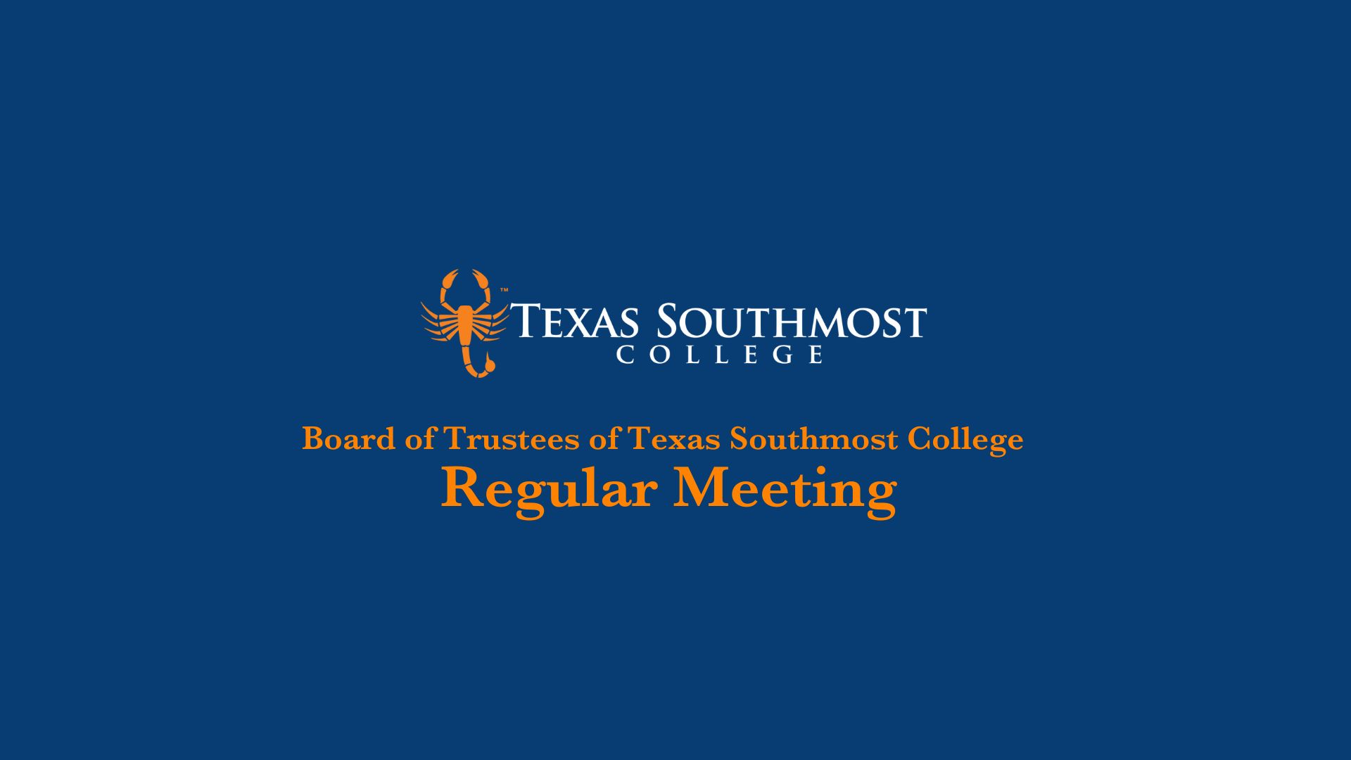 TSC Board of Trustees Regular Board Meeting